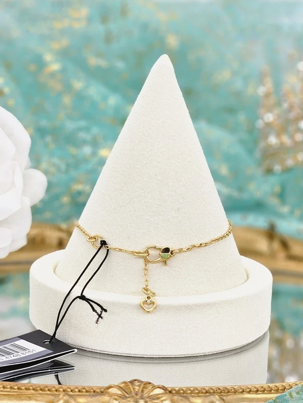 Kate Spade Bracelet Gold Chain Wedding Bridal Boho Classic Modern Resort Formal
